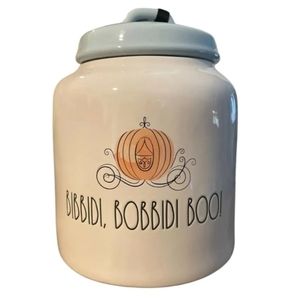 NWT Rae Dunn Cinderella Bibbidi Bobbidi Boo  Lid Chubby Canister Disney Princess